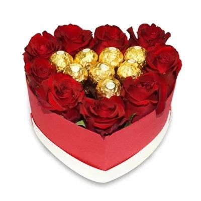 Boite de fleurs Choco, Boite de fleurs, Fleuriste Casablanca, Livraison Fleurs Casablanca, Bouquet de Fleurs, Pretty Flowers